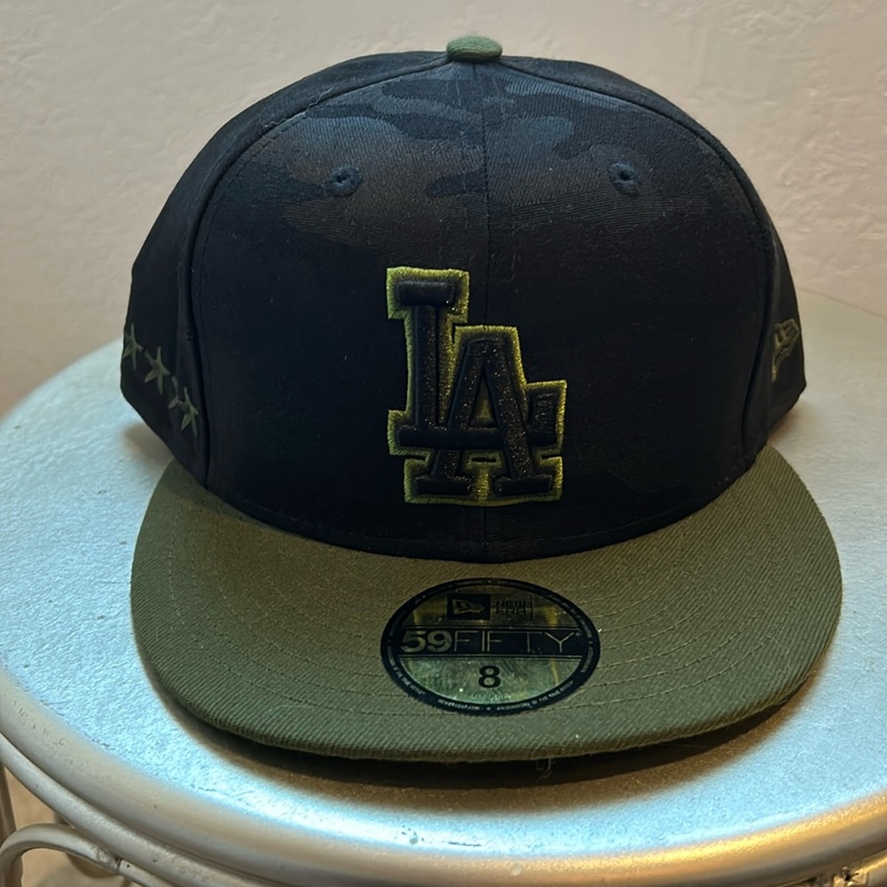 Men's Los Angeles Dodgers New Era Black 2018 Memorial Day On-Field Hat s…